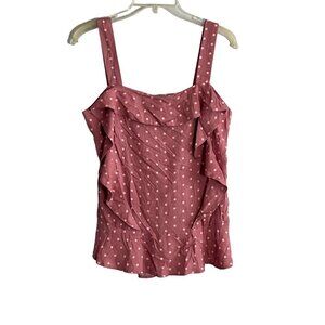 Matilda‎ Jane Clam Bake Blush Pink Polka Dot Tank Blouse Size Small